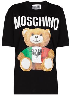 Moschino футболка с принтом Italian Teddy Bear