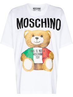 Moschino футболка с принтом Italian Teddy Bear