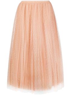 RED Valentino юбка из тюля в горох