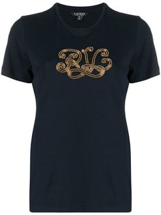 Lauren Ralph Lauren футболка с декорированной монограммой