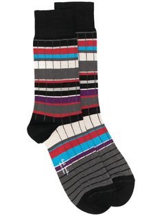 PAUL SMITH полосатые носки в рубчик