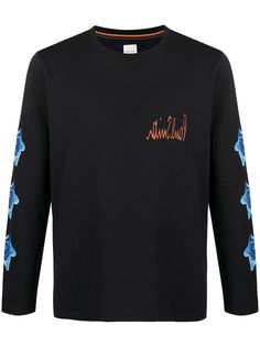 PAUL SMITH топ с логотипом и цветочным принтом