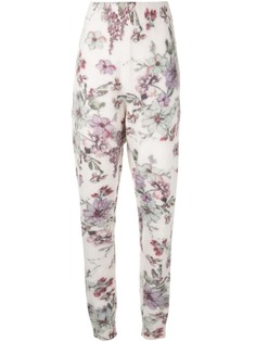 Adam Lippes брюки с цветочным принтом