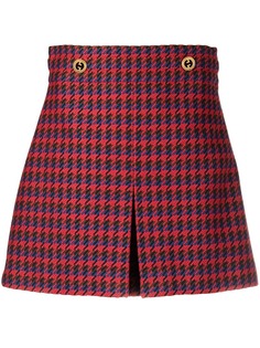 Gucci юбка в ломаную клетку