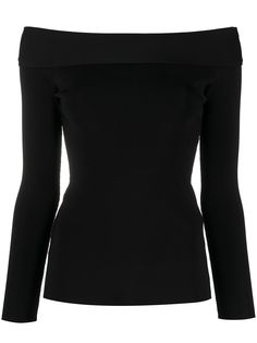 Victoria Beckham топ с открытыми плечами и длинными рукавами