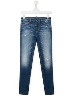 Dsquared2 Kids джинсы с эффектом потертости