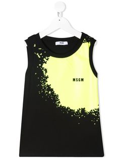 Msgm Kids топ с эффектом разбрызганной краски