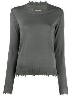 Uma Wang кашемировый джемпер с бахромой