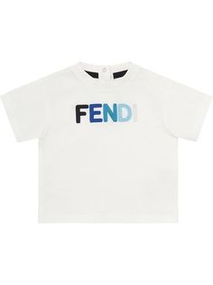 Fendi Kids футболка с нашивкой-логотипом