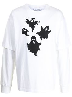 Off-White многослойная толстовка с принтом