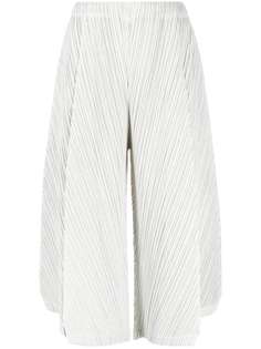 Pleats Please Issey Miyake укороченные широкие брюки со складками
