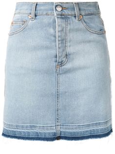 Zadig&Voltaire джинсовая юбка мини с полосками сбоку