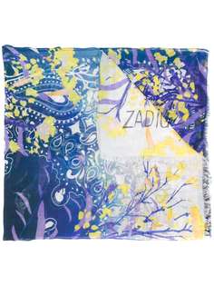 Zadig&Voltaire легкий платок с цветочным принтом