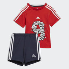 Комплект: шорты и футболка Lil 3-Stripes Sporty Summer adidas Sportswear