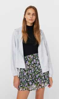 Stradivarius Мини-Юбка С Воланом Multicolor M