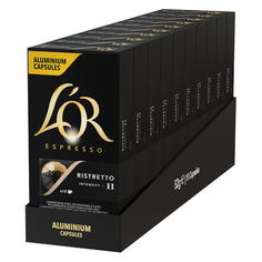 Кофе в капсулах L`OR Espresso Ristretto, капсулы, совместимые с кофемашинами NESPRESSO®, крепость 11, 100 шт [8052178] LOR