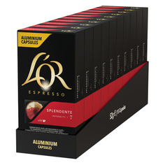 Кофе в капсулах L`OR Espresso Splendente, капсулы, совместимые с кофемашинами NESPRESSO®, крепость 7, 100 шт [8052174] LOR