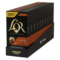 Кофе в капсулах L`OR Espresso Lungo Estremo, капсулы, совместимые с кофемашинами NESPRESSO®, крепость 10, 100 шт [8052176] LOR
