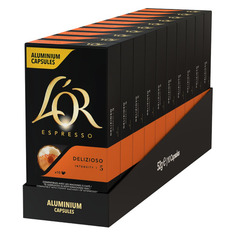 Кофе в капсулах L`OR Espresso Delizioso, капсулы, совместимые с кофемашинами NESPRESSO®, крепость 5, 100 шт [8052177] LOR