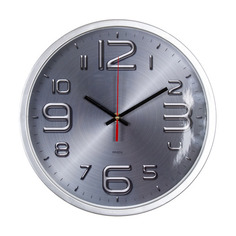Настенные часы Бюрократ WALLC-R82P, аналоговые, серебристый
