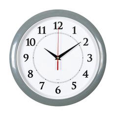 Настенные часы Бюрократ WALLC-R89P, аналоговые, серый