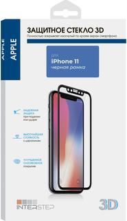 Защитное стекло InterStep 3D FG для Apple iPhone 11/XR черный (глянцевое)