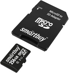 Карта памяти Smartbuy microSDXC Class 10 UHS-I + ADP 256Gb