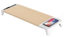 Подставка-док станция XtremeMac Wooden Stand with Wireless Charging 10W (белый)