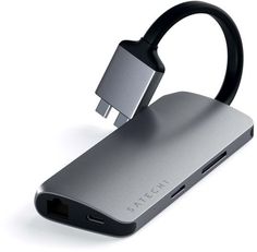 Разветвитель Satechi Satechi Type-C Dual Multimedia Adapter для MacBook (серый космос)