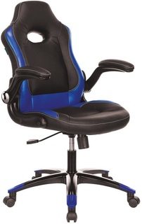 Игровое кресло Бюрократ VIKING-1N (черный, синий)