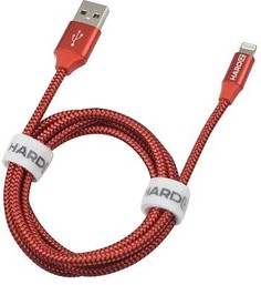 Кабель Hardiz Lightning - USB 2.0 MFI 1.2м (красный)