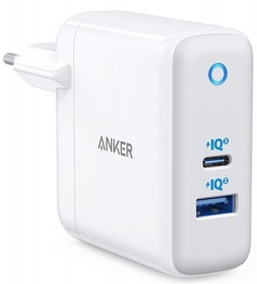 Сетевое зарядное устройство Anker PowerPort+ Atom III 45W USB-C + 15W USB-A (белый)