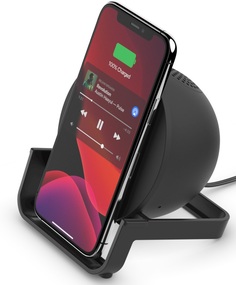 Беспроводное зарядное устройство Belkin Boost Wireless Charging Stand + Speaker (черный)