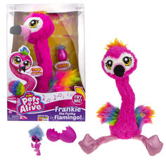 Интерактивная игрушка Zuru Фламинго Pets Alive , в комплекте: фламинго cо звук эффектами, танцует (3 мелодии,крутит шеей, машет крыльями) мал. яйцо с питом