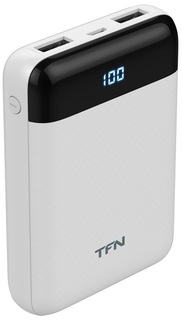 Внешний аккумулятор TFN Mini LCD 10000 мАч (белый)