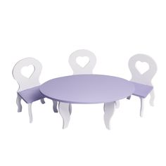Набор мебели для кукол PAREMO &quot;Шик&quot;: стол + стулья (PFD120-50)