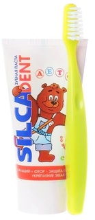 Зубная паста Силка С Щеткой со вкусом колы, с 6 лет, 65 мл Silka