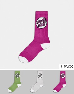 Набор из 3 пар носков разных цветов Santa Cruz Pop Dot-Многоцветный