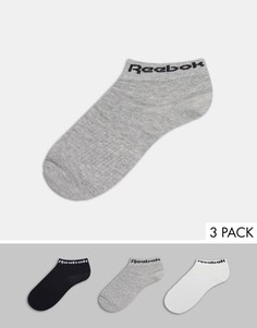 Набор из 3 пар носков до щиколотки разных цветов Reebok Training Core-Многоцветный