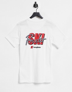 Белая футболка с надписью "Powder Ski" Berghaus-Белый