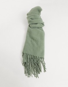 Зеленый шарф из супермягкого трикотажа ASOS DESIGN-Зеленый цвет