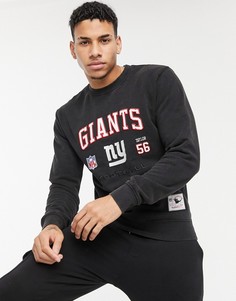 Черный свитшот с вышивкой Mitchell & Ness NFL New York Giants Off Shelf-Черный цвет