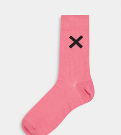 Розовые носки с принтом тай-дай COLLUSION Unisex-Многоцветный