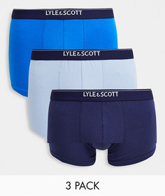 Набор из трех трусов темно-синего цвета Lyle & Scott-Темно-синий