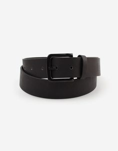 Чёрный ремень из экокожи Gloria Jeans