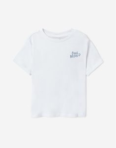 Белая футболка с вышивкой Cool mood для мальчика Gloria Jeans