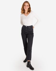 Серые джинсы MOM Gloria Jeans