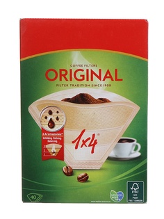 Одноразовые фильтры для капельной кофеварки Melitta Original Brown 1x4