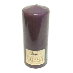 Свеча бочонок Lumi 7x18 фиолетовая