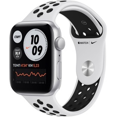 Смарт-часы Apple Watch Nike SE 40 мм серебристый, спортивный ремешок MYYD2RU/A